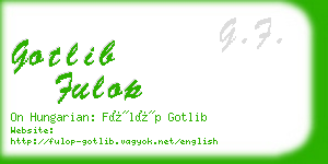 gotlib fulop business card